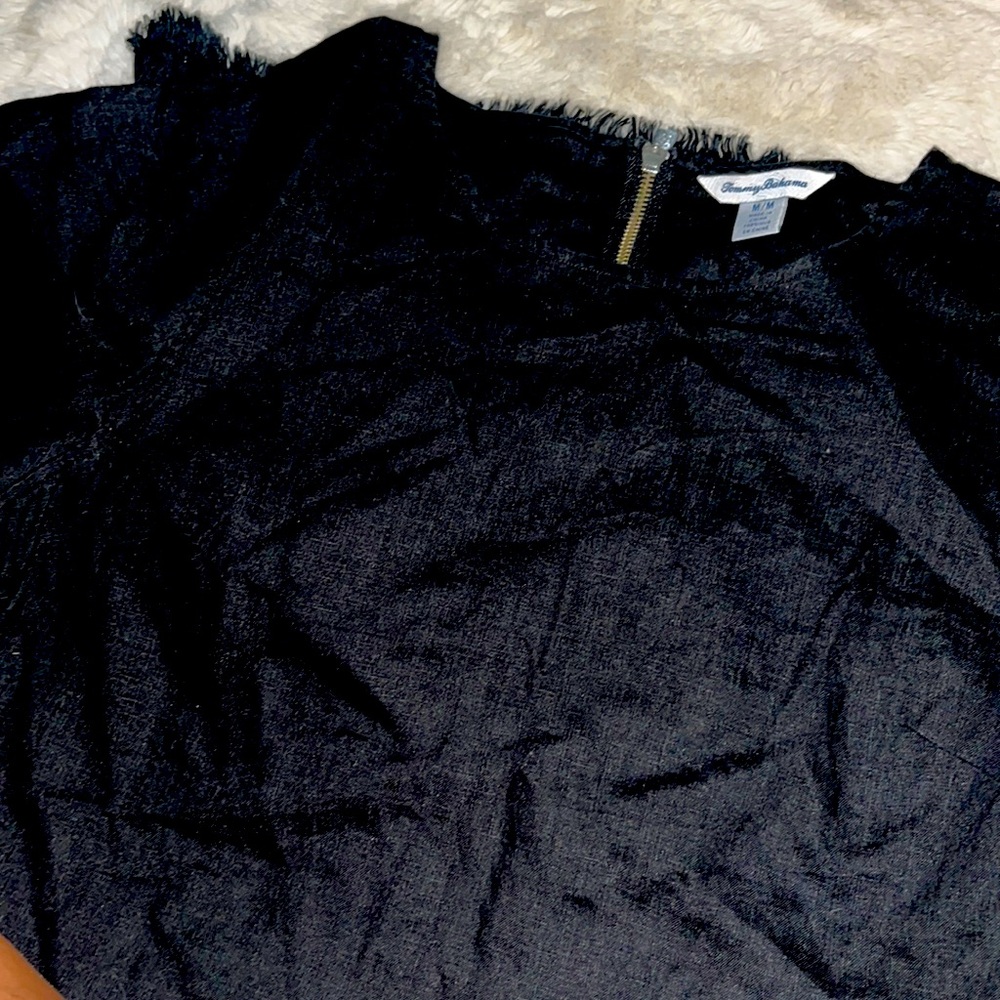 Tommy bahama linen black dress size medium